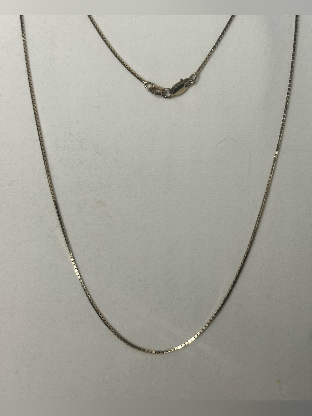 14K Gold Italy Box Chain Necklace 16" 2.47g  Fine Jewelry